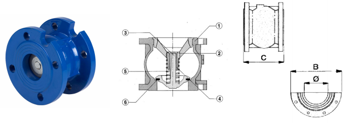 Cấu tạo của Van hút Genebre Model 2450