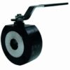 Wafer type 1 pc full bore ball valve mounting between flanges