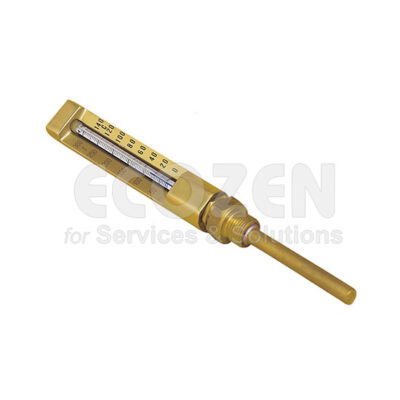 Industrial Glass Tube Thermometer Brass Series Model TV606
