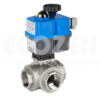 Electric Control 3 ways reduced bore ball valve Genebre Model 5641