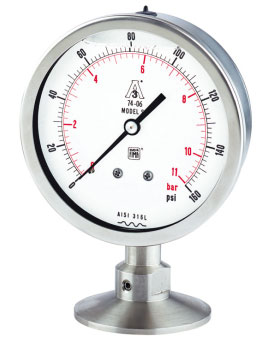 Đồng hồ áp suất màng nối clamp Nuova Fima Model SP - ECOZEN