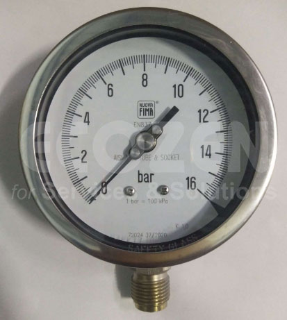 Đồng hồ áp suất Nuova Fima không dầu Model MGS18 - ECOZEN