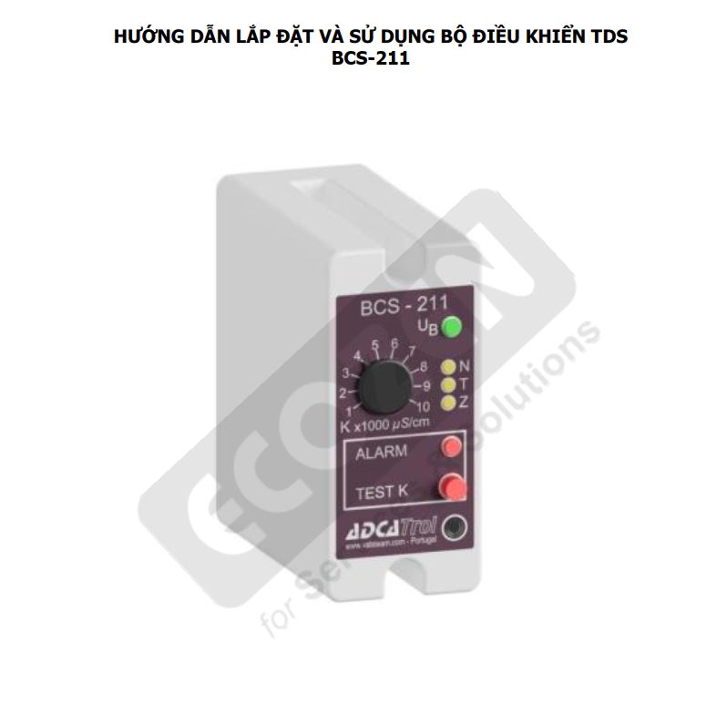 Hướng dẫn lắp đặt và sử dụng Bộ điều khiển TDS Adca Model BCS-211