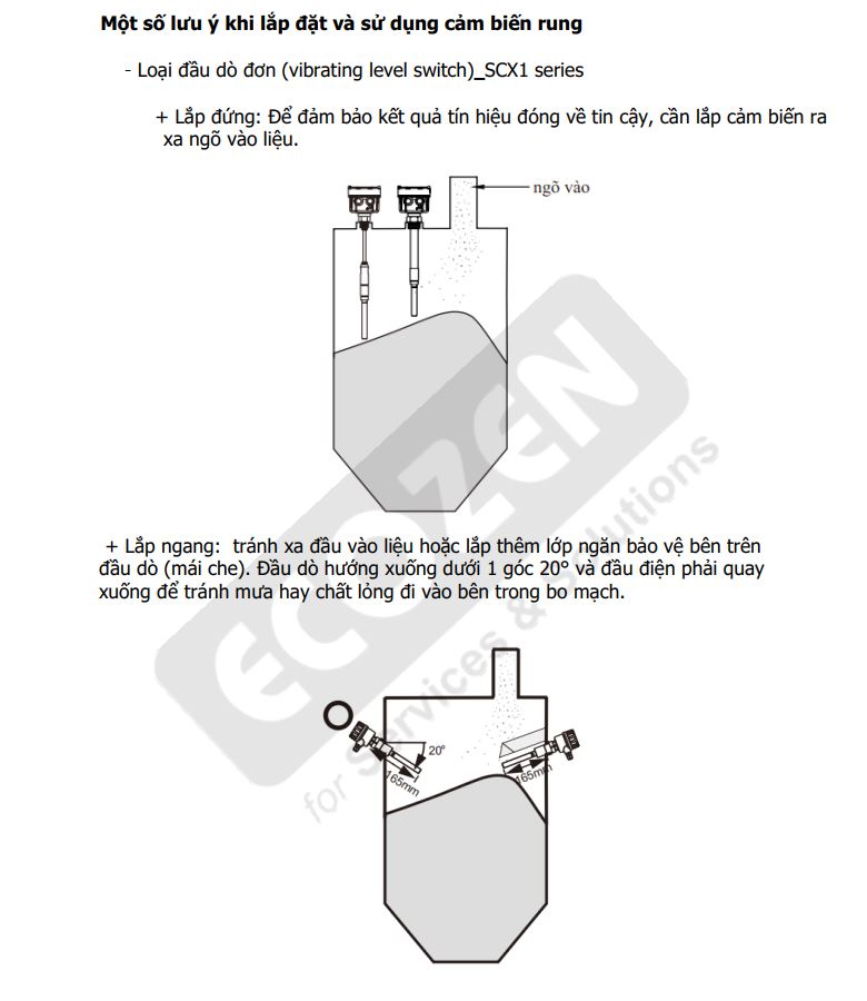 Hướng dẫn sử dụng Cảm biến đo mức dạng rung Finetek Model SC