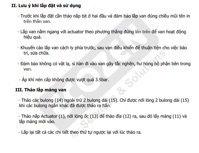 Hướng dẫn sử dụng Van điều khiển TDS Adca Model VPC