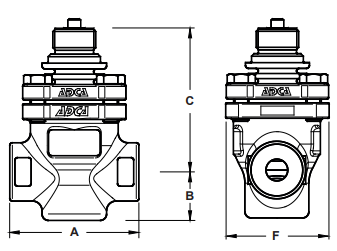 Van điều khiển nhiệt độ Adca Model TR25SS DN 15 - 25